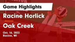 Racine Horlick vs Oak Creek  Game Highlights - Oct. 16, 2022