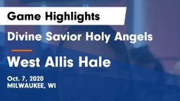Divine Savior Holy Angels vs West Allis Hale Game Highlights - Oct. 7, 2020