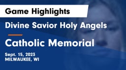 Divine Savior Holy Angels vs Catholic Memorial Game Highlights - Sept. 15, 2023
