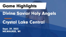 Divine Savior Holy Angels vs Crystal Lake Central  Game Highlights - Sept. 29, 2023