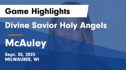 Divine Savior Holy Angels vs McAuley Game Highlights - Sept. 30, 2023