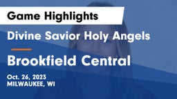Divine Savior Holy Angels vs Brookfield Central  Game Highlights - Oct. 26, 2023
