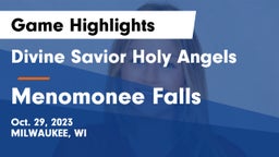 Divine Savior Holy Angels vs Menomonee Falls  Game Highlights - Oct. 29, 2023