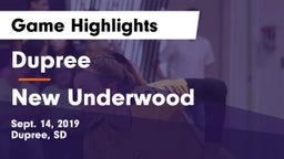 Dupree  vs New Underwood Game Highlights - Sept. 14, 2019