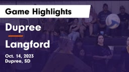 Dupree  vs Langford  Game Highlights - Oct. 14, 2023