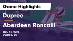 Dupree  vs Aberdeen Roncalli Game Highlights - Oct. 14, 2023