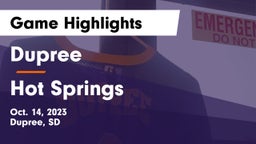 Dupree  vs Hot Springs  Game Highlights - Oct. 14, 2023