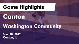 Canton  vs Washington Community  Game Highlights - Jan. 20, 2022