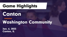 Canton  vs Washington Community  Game Highlights - Jan. 6, 2023