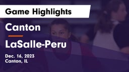 Canton  vs LaSalle-Peru  Game Highlights - Dec. 16, 2023