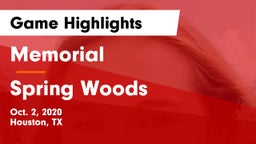 Memorial  vs Spring Woods  Game Highlights - Oct. 2, 2020
