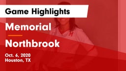Memorial  vs Northbrook  Game Highlights - Oct. 6, 2020