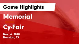 Memorial  vs Cy-Fair  Game Highlights - Nov. 6, 2020