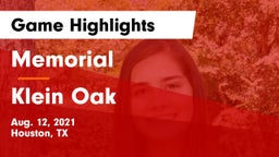 Memorial  vs Klein Oak  Game Highlights - Aug. 12, 2021