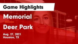 Memorial  vs Deer Park  Game Highlights - Aug. 27, 2021