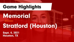Memorial  vs Stratford  (Houston) Game Highlights - Sept. 4, 2021