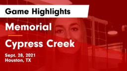 Memorial  vs Cypress Creek  Game Highlights - Sept. 28, 2021