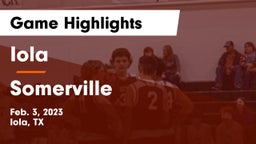 Iola  vs Somerville  Game Highlights - Feb. 3, 2023