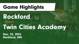 Rockford  vs Twin Cities Academy Game Highlights - Dec. 22, 2023