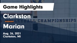 Clarkston  vs Marian  Game Highlights - Aug. 26, 2021