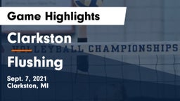 Clarkston  vs Flushing  Game Highlights - Sept. 7, 2021