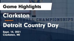 Clarkston  vs Detroit Country Day  Game Highlights - Sept. 14, 2021