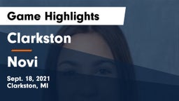 Clarkston  vs Novi  Game Highlights - Sept. 18, 2021