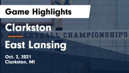 Clarkston  vs East Lansing Game Highlights - Oct. 2, 2021