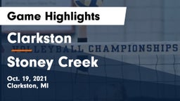 Clarkston  vs Stoney Creek  Game Highlights - Oct. 19, 2021