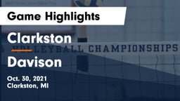 Clarkston  vs Davison  Game Highlights - Oct. 30, 2021