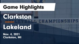 Clarkston  vs Lakeland  Game Highlights - Nov. 4, 2021