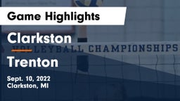 Clarkston  vs Trenton  Game Highlights - Sept. 10, 2022