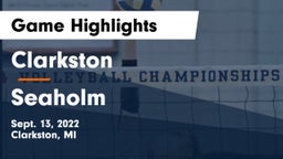 Clarkston  vs Seaholm  Game Highlights - Sept. 13, 2022