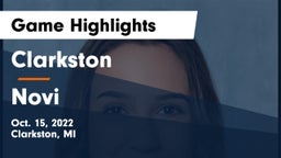Clarkston  vs Novi  Game Highlights - Oct. 15, 2022