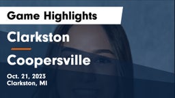 Clarkston  vs Coopersville  Game Highlights - Oct. 21, 2023
