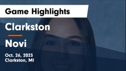 Clarkston  vs Novi  Game Highlights - Oct. 26, 2023