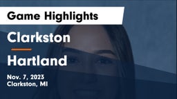 Clarkston  vs Hartland  Game Highlights - Nov. 7, 2023