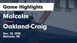 Malcolm  vs Oakland-Craig  Game Highlights - Dec. 28, 2020