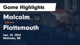 Malcolm  vs Plattsmouth  Game Highlights - Jan. 24, 2023