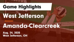 West Jefferson  vs Amanda-Clearcreek  Game Highlights - Aug. 24, 2020