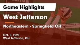West Jefferson  vs Northeastern - Springfield OH Game Highlights - Oct. 8, 2020