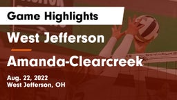West Jefferson  vs Amanda-Clearcreek  Game Highlights - Aug. 22, 2022