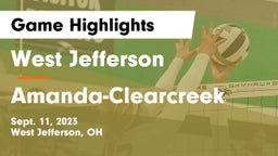 West Jefferson  vs Amanda-Clearcreek  Game Highlights - Sept. 11, 2023