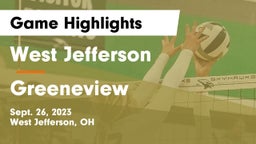 West Jefferson  vs Greeneview  Game Highlights - Sept. 26, 2023