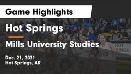 Hot Springs  vs Mills University Studies  Game Highlights - Dec. 21, 2021