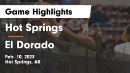 Hot Springs  vs El Dorado  Game Highlights - Feb. 10, 2023