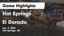 Hot Springs  vs El Dorado  Game Highlights - Jan. 9, 2024