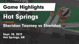 Hot Springs  vs Sheridan Tourney vs Sheridan Game Highlights - Sept. 28, 2019