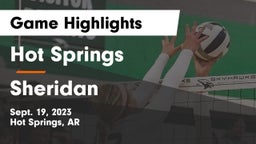 Hot Springs  vs Sheridan  Game Highlights - Sept. 19, 2023
