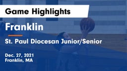 Franklin  vs St. Paul Diocesan Junior/Senior  Game Highlights - Dec. 27, 2021